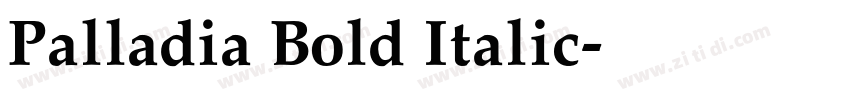 Palladia Bold Italic字体转换
